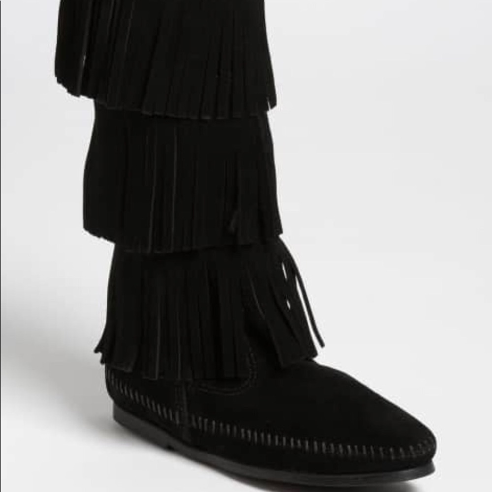 Minnetonka 3 Layer Black Boots